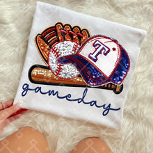 Load image into Gallery viewer, Gameday Sequin Baseball Hat Glove Teams Dropdown TRANSFER CCD INS
