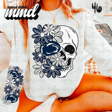 Load image into Gallery viewer, Floral Skulls And Letters Sports Team With Sleeve TRANSFER MMD
