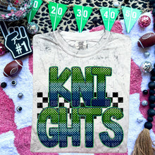 Load image into Gallery viewer, Blue Green Electric Check Mascot Dropdown TRANSFER CAP MAR
