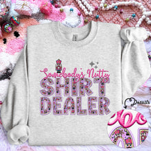 Load image into Gallery viewer, Somebody’s Nutty Title Faux Embroidery Nutcracker  TRANSFER HMWK
