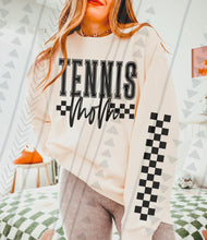 Load image into Gallery viewer, Checkered Sports Mom Black With SLEEVE OPTION DROPDOWN TRANSFER TGG MAR
