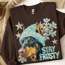 Load image into Gallery viewer, Stay Frosty Hand Painted Dog Collection Dropdown TRANSFER THREAD SEPT 25
