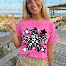 Load image into Gallery viewer, Checkered Star BW Mascots  DROPDOWN TRANSFER ET APR 26
