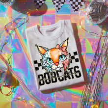 Load image into Gallery viewer, Pink Teal Gold Glitter Checker Mascots Dropdown TRANSFER CST JUNE
