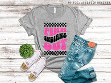 Load image into Gallery viewer, Checkered On Wednesday We Wear Pink Mascots Drop Down TRANSFER
