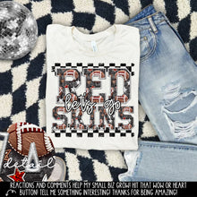 Load image into Gallery viewer, Let’s Go Football Faux Embroidery Checkered Mascots DROPDOWN TRANSFER CAP 24
