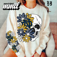 Load image into Gallery viewer, Floral Skulls And Letters Sports Team With Sleeve TRANSFER MMD

