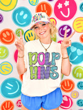 Load image into Gallery viewer, Hopscotch Hues Stacked School Mascots DROPDOWN TRANSFER CAP JUNE 26
