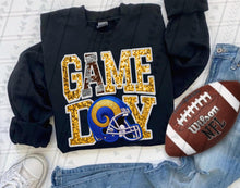 Load image into Gallery viewer, Game Day Team Helmet Faux Embroidery DROPDOWN TRANSFER TGG
