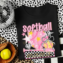 Load image into Gallery viewer, Sports Mama Pink Star Checker DROPDOWN TRANSFER DWS MAR 26
