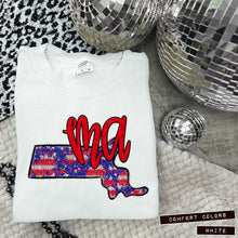 Load image into Gallery viewer, RWB Glitter States (all 50 states available) TRANSFER CAP APR
