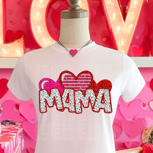 Load image into Gallery viewer, Valentines Names Heart Trio Faux Embroidery DROPDOWN TRANSFER CSD JAN 26
