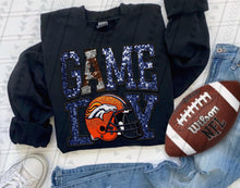 Load image into Gallery viewer, Game Day Team Helmet Faux Embroidery DROPDOWN TRANSFER TGG

