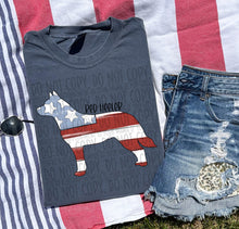 Load image into Gallery viewer, Patriotic Dog Designs Black Text SWD MAY DROPDOWN TRANSFER
