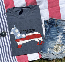 Load image into Gallery viewer, Patriotic Dog Designs Black Text SWD MAY DROPDOWN TRANSFER
