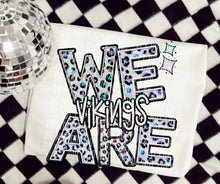 Load image into Gallery viewer, We Are Faux Leopard Rhinestone Mascots DROPDOWN TRANSFER CAP
