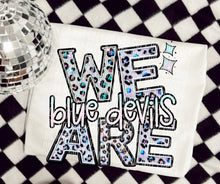 Load image into Gallery viewer, We Are Faux Leopard Rhinestone Mascots DROPDOWN TRANSFER CAP

