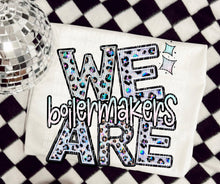 Load image into Gallery viewer, We Are Faux Leopard Rhinestone Mascots DROPDOWN TRANSFER CAP

