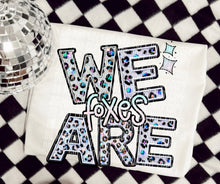 Load image into Gallery viewer, We Are Faux Leopard Rhinestone Mascots DROPDOWN TRANSFER CAP
