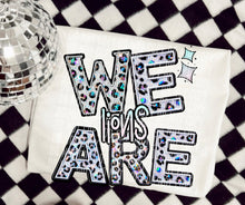Load image into Gallery viewer, We Are Faux Leopard Rhinestone Mascots DROPDOWN TRANSFER CAP
