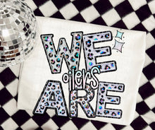 Load image into Gallery viewer, We Are Faux Leopard Rhinestone Mascots DROPDOWN TRANSFER CAP
