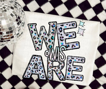 Load image into Gallery viewer, We Are Faux Leopard Rhinestone Mascots DROPDOWN TRANSFER CAP
