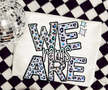 Load image into Gallery viewer, We Are Faux Leopard Rhinestone Mascots DROPDOWN TRANSFER CAP
