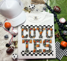 Load image into Gallery viewer, Basketball Faux Embroidery Checkered Mascots DROPDOWN TRANSFER CAP
