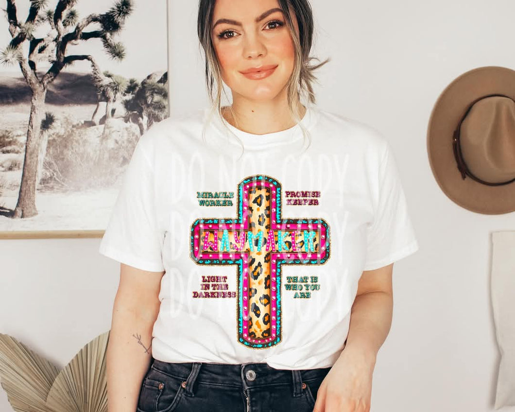 Waymaker Leopard Print Cross TRANSFER PHDC MAY