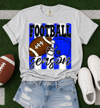 Load image into Gallery viewer, Football Season Distressed Lines Helmet And Football Color Option DROPDOWN TRANSFER SDD JUNE 26
