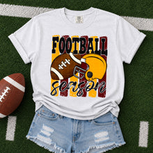 Load image into Gallery viewer, Football Season Distressed Lines Helmet And Football Color Option DROPDOWN TRANSFER SDD JUNE 26
