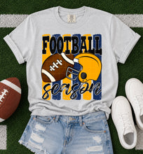 Load image into Gallery viewer, Football Season Distressed Lines Helmet And Football Color Option DROPDOWN TRANSFER SDD JUNE 26
