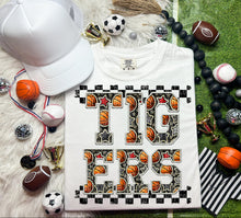 Load image into Gallery viewer, Basketball Faux Embroidery Checkered Mascots DROPDOWN TRANSFER CAP
