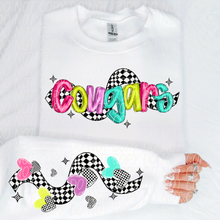 Load image into Gallery viewer, Bright Checkered Mascot With Sleeve Option DTF TRANSFER CSD
