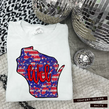 Load image into Gallery viewer, RWB Glitter States (all 50 states available) TRANSFER CAP APR
