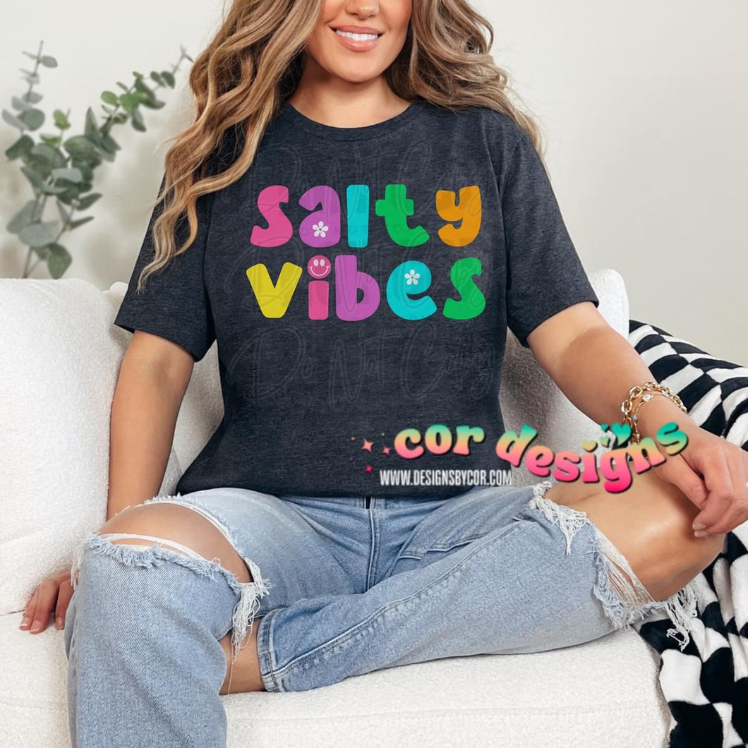 Salty Vibes Bright Happy Flower TRANSFER