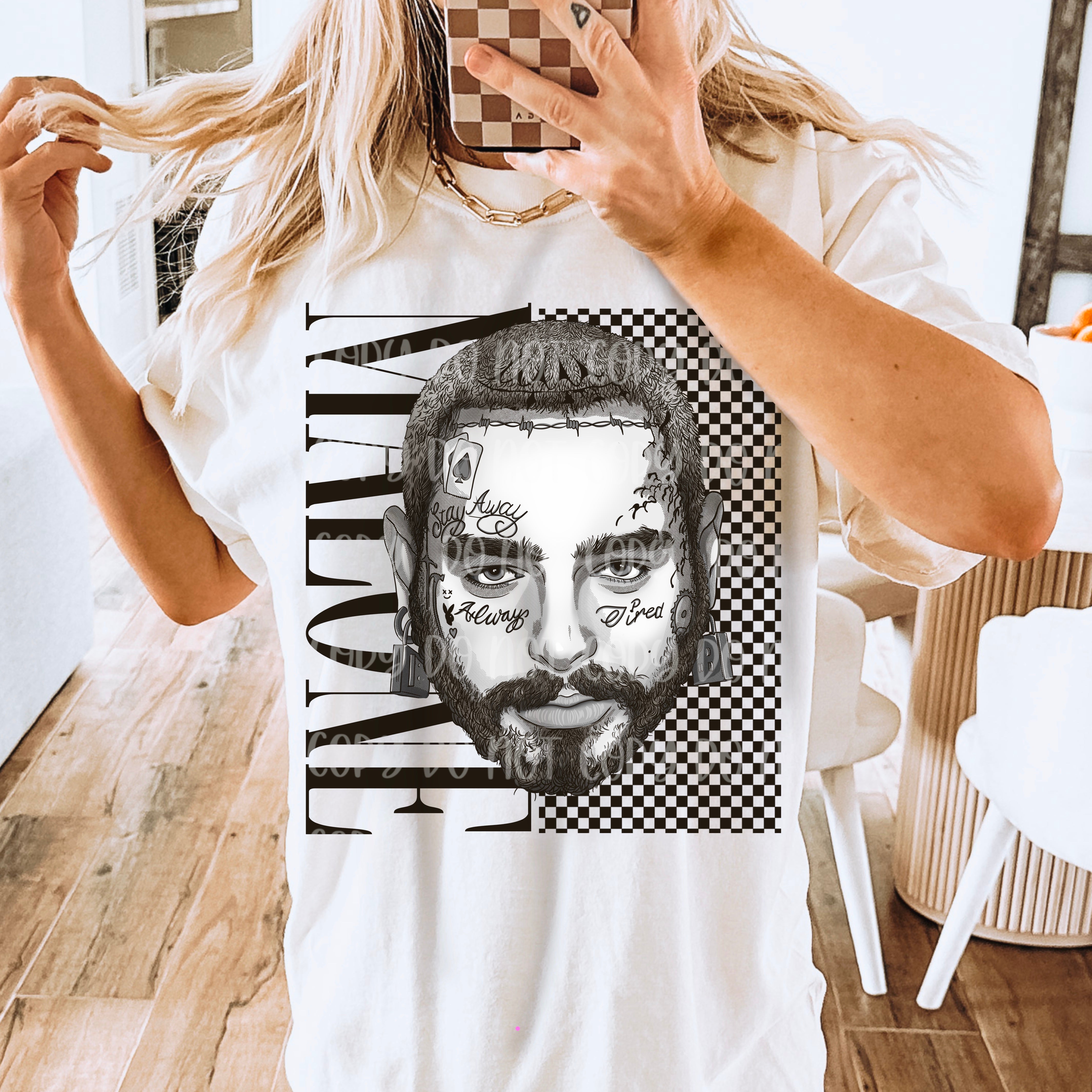 Malone Checkered TRANSFER Sassy Sublimation & Screen Prints