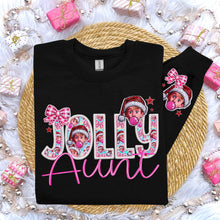 Load image into Gallery viewer, Jolly Pink Bubble Title Faux Embroidery With Pocket (Dropdown)TRANSFER
