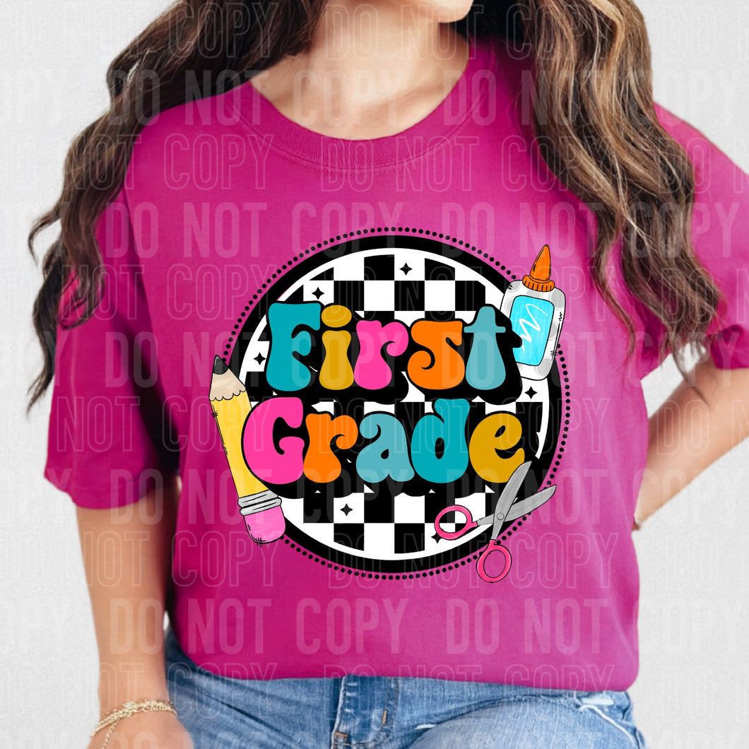 Bright Grades Checkered Circle Dropdown TRANSFER SBB