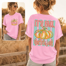 Load image into Gallery viewer, It's Fall Hallelujah Glitter Pumpkin Green Stripes WITH POCKET DROPDOWN TRANSFER SDD JUNE26 (Copy)
