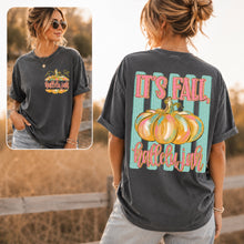 Load image into Gallery viewer, It's Fall Hallelujah Glitter Pumpkin Green Stripes WITH POCKET DROPDOWN TRANSFER SDD JUNE26 (Copy)
