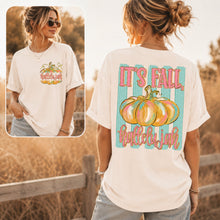 Load image into Gallery viewer, It's Fall Hallelujah Glitter Pumpkin Green Stripes WITH POCKET DROPDOWN TRANSFER SDD JUNE26 (Copy)
