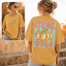 Load image into Gallery viewer, It's Fall Hallelujah Glitter Pumpkin Green Stripes WITH POCKET DROPDOWN TRANSFER SDD JUNE26 (Copy)
