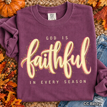 Load image into Gallery viewer, God Is Faithful In Every Season Faux Gold Glitter Paint Splatter TRANSFER UAC SEP 26
