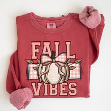 Load image into Gallery viewer, Fall Vibes Pumpkin Plaid Bow TRANSFER SDD
