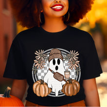 Load image into Gallery viewer, Fall Checkered Ghost Pumpkins  TRANSFER SDD

