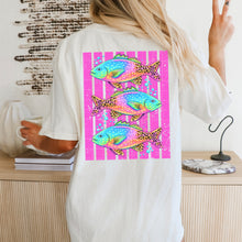 Load image into Gallery viewer, Neon Leopard Fish Pink Distressed Lines WITH Fish Pocket TRANSFER SDD APR 26
