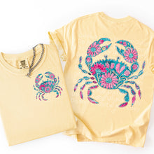 Load image into Gallery viewer, Floral Crab Heart DROPDOWN WITH Pocket TRANSFER IRENE APR 26

