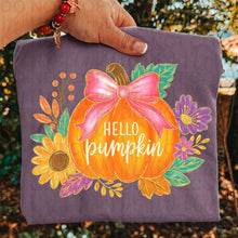 Load image into Gallery viewer, Floral hello Pumpkin Sunflower And Big Pink Bow TRANSFER UAC JULY 26
