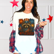 Load image into Gallery viewer, Fourth Of July Raccoon TRANSFER SDD APR
